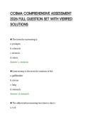 CCBMA COMPREHENSIVE ASSESSMENT&NewLine;2026 FULL QUESTION SET WITH VERIFIED&NewLine;SOLUTIONS&NewLine;
