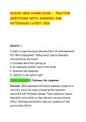 EVOLVE HESI PHARM EXAM - PRACTICE&NewLine;QUESTIONS WITH ANSWERS AND&NewLine;RATIONALES LATEST 2026