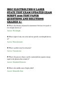 IBEC ELECTROLYSIS & LASER&NewLine;STATE TEST EXAM UPDATED EXAM&NewLine;SCRIPT 2026 TEST PAPER&NewLine;QUESTIONS AND SOLUTIONS&NewLine;GRADED A&plus;&NewLine;