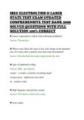 IBEC ELECTROLYSIS & LASER&NewLine;STATE TEST EXAM UPDATED&NewLine;COMPREHENSIVE TEST BANK 2026&NewLine;SOLVED QUESTIONS WITH FULL&NewLine;SOLUTION 100&percnt; CORRECT