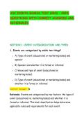 UHC EVENTS BASICS TEST &lpar;2023 &ndash; 2024&rpar;&NewLine;QUESTIONS WITH CORRECT ANSWERS AND&NewLine;RATIONALES