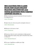 IBEC ELECTROLYSIS & LASER&NewLine;STATE TEST EXAM UPDATED&NewLine;PRACTICE SOLUTION SET 2026&NewLine;TESTED QUESTIONS WITH VERIFIED&NewLine;ANSWERS GRADED A&plus;&NewLine;