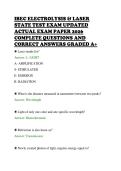 IBEC ELECTROLYSIS & LASER&NewLine;STATE TEST EXAM UPDATED&NewLine;ACTUAL EXAM PAPER 2026&NewLine;COMPLETE QUESTIONS AND&NewLine;CORRECT ANSWERS GRADED A&plus;&NewLine;