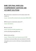 IBHRE CEPS FINAL PAPER 2026&NewLine;COMPREHENSIVE QUESTIONS AND&NewLine;ACCURATE SOLUTIONS&NewLine;
