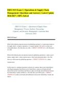 ISDS 3115 Exam 1 &vert; Operations & Supply Chain&NewLine;Management &vert; Questions and Answers &vert; Latest Update&NewLine;2026&sol;2027 &vert; 100&percnt; Solved &vert;  Louisiana State&NewLine;University &lpar;LSU&rpar;
