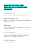 IBHRE CEPS FULL STUDY SHEET&NewLine;QUESTIONS AND CORRECT ANSWERS&NewLine;COLLECTION&NewLine;