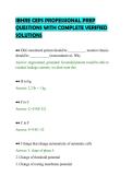 IBHRE CEPS PROFESSIONAL PREP&NewLine;QUESTIONS WITH COMPLETE VERIFIED&NewLine;SOLUTIONS&NewLine;