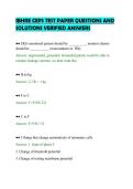IBHRE CEPS TEST PAPER QUESTIONS AND&NewLine;SOLUTIONS VERIFIED ANSWERS
