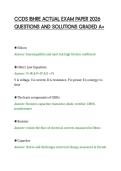 CCDS IBHRE ACTUAL EXAM PAPER 2026&NewLine;QUESTIONS AND SOLUTIONS GRADED A&plus;