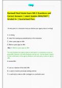 Rockwell Real Estate Exam WA 2 Questions and&NewLine;Correct Answers &vert; Latest Update 2026&sol;2027 &vert;&NewLine;Graded A&plus; &vert; Guaranteed Pass&period;
