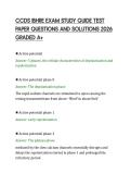 CCDS IBHRE EXAM STUDY GUIDE TEST&NewLine;PAPER QUESTIONS AND SOLUTIONS 2026&NewLine;GRADED A&plus;