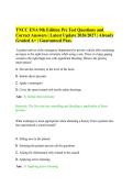TNCC ENA 9th Edition Pre Test Questions and&NewLine;Correct Answers &vert; Latest Update 2026&sol;2027 &vert; Already&NewLine;Graded A&plus; &vert; Guaranteed Pass&period;