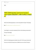 TPATC EXAM Questions and Correct Answers &vert;&NewLine;Latest Update 2026&sol;2027 &vert; 100&percnt; Verified &vert; Graded&NewLine;A&plus;&period; 