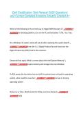 Dell Certification Test Newest 2026 Questions &NewLine;and Correct Detailed Answers Already Graded A&plus; 