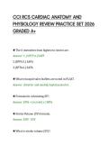 CCI RCS CARDIAC ANATOMY AND&NewLine;PHYSIOLOGY REVIEW PRACTICE SET 2026&NewLine;GRADED A&plus;