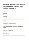 CCI RCS ECHOCARDIOGRAPHY PHYSICS&NewLine;AND INSTRUMENTATION STUDY GUIDE&NewLine;2026 CERTIFICATION A&plus;