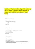 Test Bank Physical Anthropology 12th Edition Philip L&period; Stein Bruce M&period; Rowe Brian Pierson ISBN 9781259920400 Complete Study Guide GRADED A&plus;