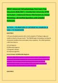 NR547 Advanced Pathophysiology Final Exam Prep &NewLine;Document 2026&sol;2027 &vert; Chamberlain University APRN &NewLine;Curriculum &vert; Advanced Disease Mechanisms & Clinical &NewLine;Reasoning &vert; 80 Verified Questions with Detailed &NewLine;Rationales 