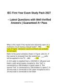 IEC First Year Exam Study Pack Questions and Answers With Verified Solutions and Study Guide