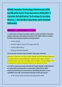 RESNA Assistive Technology Professional &lpar;ATP&rpar; &NewLine;Certification Exam Prep Document 2026&sol;2027 &vert; &NewLine;Complex Rehabilitation Technology & Assistive &NewLine;Devices &vert; 150 Verified Questions with Detailed &NewLine;Rationales