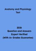 Anatomy and Physiology Test Questions and Answers &vert; Study Guide & Practice Test PDF 2026