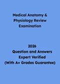 Medical Anatomy & Physiology Review Examination Questions and Answers &vert; Study Guide & Practice Test PDF 2026