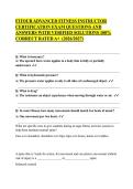 FITOUR ADVANCED FITNESS INSTRUCTOR&NewLine;CERTIFICATION EXAM QUESTIONS AND&NewLine;ANSWERS WITH VERIFIED SOLUTIONS 100&percnt;&NewLine;CORRECT RATED A&plus; &lpar;2026&sol;2027&rpar;