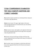 CCMA COMPREHENSIVE EXAMINATION&NewLine;TEST 2026 COMPLETE QUESTIONS AND&NewLine;CORRECT ANSWERS