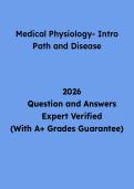 Medical Physiology &ndash; Introduction to Pathology and Disease Exam Questions and Answers &vert; Study Guide & Practice Test PDF 2026