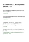 ICS 100 FINAL E MOCK TEST WITH ANSWER&NewLine;RATIONALES 2026&NewLine;