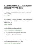 ICS 100 FINAL E PRACTICE QUESTIONS WITH&NewLine;DETAILED EXPLANATIONS 2026&NewLine;