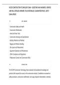 NCCER CONSTRUCTION TECHNOLOGY EXAM &ndash; QUESTIONS AND ANSWERS &vert; VERIFIED&NewLine;AND WELL DETAILED ANSWERS &vert; PLUS RATIONALES &vert; GUARANTEED PASS &vert; LATEST&NewLine;EXAM UPDATE