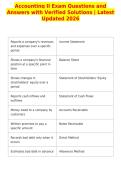 Accounting II Exam Questions and&NewLine;Answers with Verified Solutions &vert; Latest&NewLine;Updated 2026