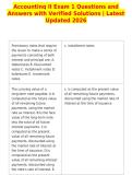 Accounting II Exam 1 Questions and&NewLine;Answers with Verified Solutions &vert; Latest&NewLine;Updated 2026