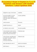 Accounting II Exam 3 Chapters 8&comma; 9&comma; & 10&NewLine;Questions and Answers with Verified&NewLine;Solutions &vert; Latest Updated 2026