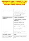 Accounting II Exam 1 Chapters 2&comma; 3&comma; & 4&NewLine;Questions and Answers with Verified&NewLine;Solutions &vert; Latest Updated 2026