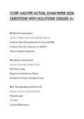 CCRP AACVPR ACTUAL EXAM PAPER 2026&NewLine;QUESTIONS WITH SOLUTIONS GRADED A&plus;