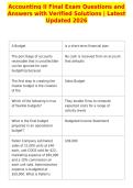 Accounting II Final Exam Questions and&NewLine;Answers with Verified Solutions &vert; Latest&NewLine;Updated 2026