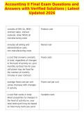 Accounting II Final Exam Questions and&NewLine;Answers with Verified Solutions &vert; Latest&NewLine;Updated 2026