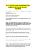 NCCT CST Practice Exam Questions and Verified Correct Answers 2026&sol;2027