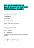 CCRP AACVPR COMPREHENSIVE&NewLine;CARDIOPULMONARY REHABILITATION&NewLine;REVIEW SHEET FULL SOLUTIONS&NewLine;