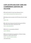 CCRP AACVPR EXAM STUDY GUIDE 2026&NewLine;COMPREHENSIVE QUESTIONS AND&NewLine;SOLUTIONS