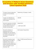 Accounting II Midterm Exam Questions&NewLine;and Answers with Verified Solutions &vert;&NewLine;Latest Updated 2026