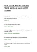 CCRP AACVPR PRACTICE TEST 2026&NewLine;TESTED QUESTIONS AND CORRECT&NewLine;ANSWERS