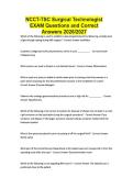 NCCT-TSC Surgical Technologist EXAM Questions and Correct Answers 2026&sol;2027