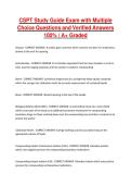 CSPT Study Guide Exam with Multiple Choice Questions and Verified Answers 100&percnt; A&plus; Graded