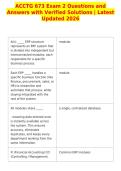 ACCTG 673 Exam 2 Questions and&NewLine;Answers with Verified Solutions &vert; Latest&NewLine;Updated 2026