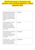 ACCTG 673 Exam 1 Questions and&NewLine;Answers with Verified Solutions &vert; Latest&NewLine;Updated 2026&NewLine;