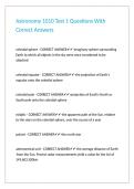Astronomy 1010 Test 1 Questions With Correct Answers&period;