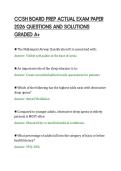 CCSH BOARD PREP ACTUAL EXAM PAPER&NewLine;2026 QUESTIONS AND SOLUTIONS&NewLine;GRADED A&plus;